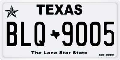 TX license plate BLQ9005