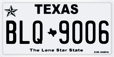 TX license plate BLQ9006