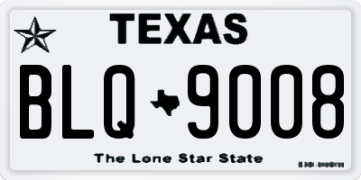 TX license plate BLQ9008