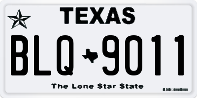 TX license plate BLQ9011