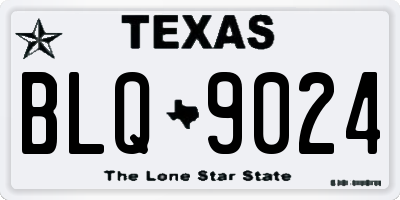 TX license plate BLQ9024