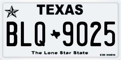TX license plate BLQ9025
