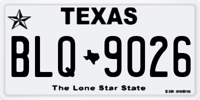 TX license plate BLQ9026