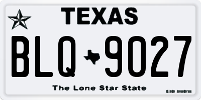 TX license plate BLQ9027