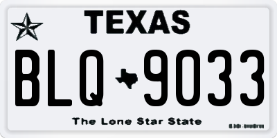 TX license plate BLQ9033