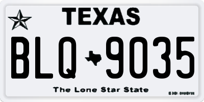 TX license plate BLQ9035