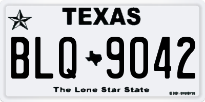 TX license plate BLQ9042