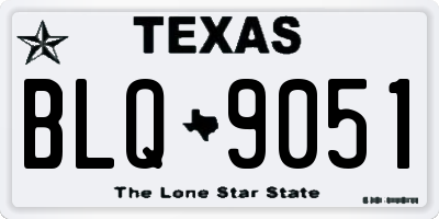 TX license plate BLQ9051