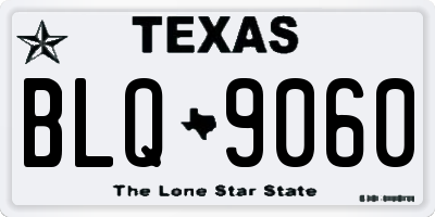 TX license plate BLQ9060