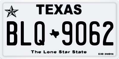 TX license plate BLQ9062