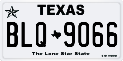 TX license plate BLQ9066