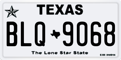 TX license plate BLQ9068