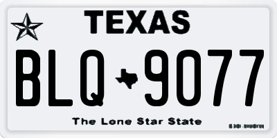 TX license plate BLQ9077