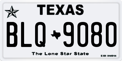TX license plate BLQ9080