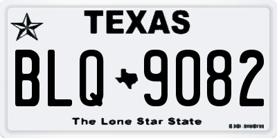 TX license plate BLQ9082