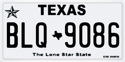 TX license plate BLQ9086