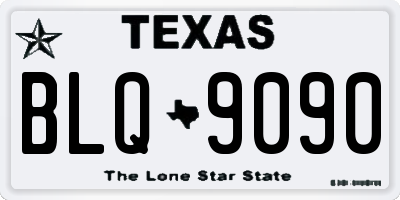 TX license plate BLQ9090