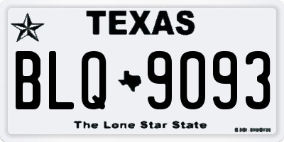 TX license plate BLQ9093