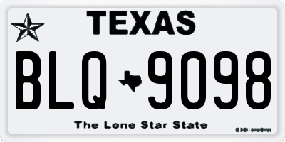 TX license plate BLQ9098