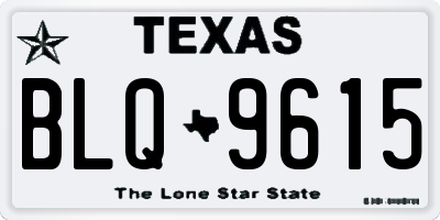 TX license plate BLQ9615