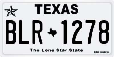 TX license plate BLR1278