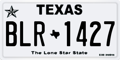 TX license plate BLR1427