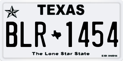 TX license plate BLR1454