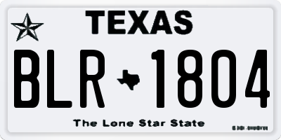 TX license plate BLR1804