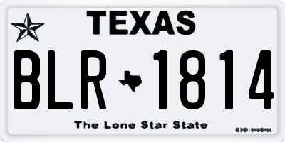 TX license plate BLR1814