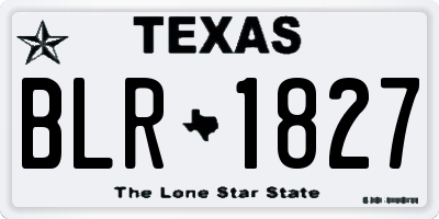 TX license plate BLR1827