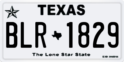TX license plate BLR1829