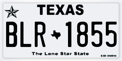 TX license plate BLR1855