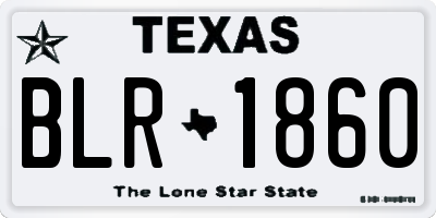 TX license plate BLR1860