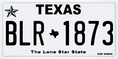 TX license plate BLR1873