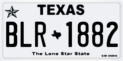 TX license plate BLR1882