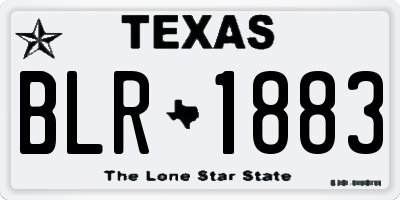 TX license plate BLR1883