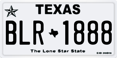 TX license plate BLR1888