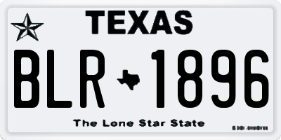 TX license plate BLR1896