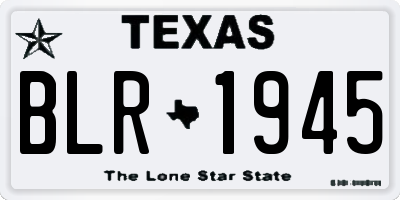 TX license plate BLR1945
