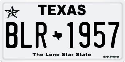 TX license plate BLR1957