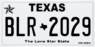 TX license plate BLR2029