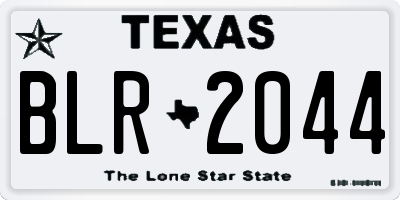 TX license plate BLR2044