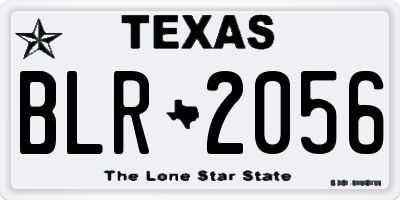 TX license plate BLR2056
