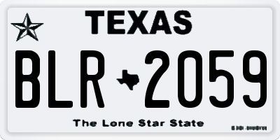 TX license plate BLR2059