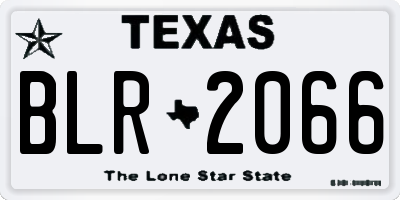 TX license plate BLR2066