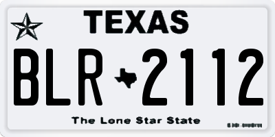 TX license plate BLR2112