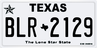 TX license plate BLR2129