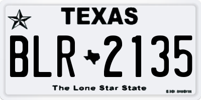 TX license plate BLR2135