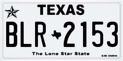 TX license plate BLR2153