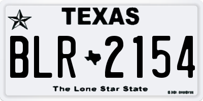 TX license plate BLR2154